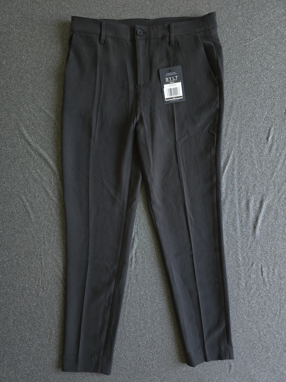 BYLT Premium Basics Pro Suit Pants Men's Size 32 Black Stretch Office Casual